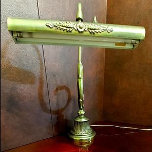 Original 1940s Mid-century Bronze Desk Lamp